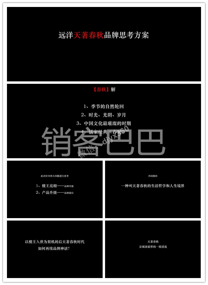 2019远洋天著春秋别墅品牌传播策划方案，针对两大问题进行思考