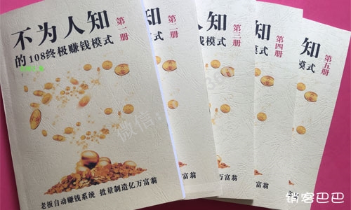 商业顶层设计学书籍，揭秘不为人知的108个终极赚钱模式的商业课程